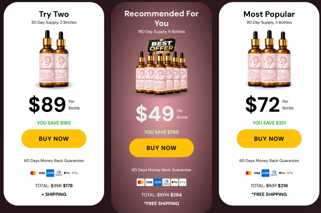 EchoSoothe Pricing Screenshot